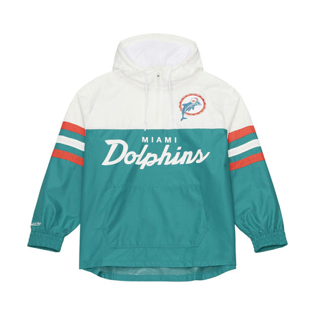 Dolphins 2026 Mitchell & Ness Men's Head Coach Lightweight Anorak Windbreaker Pro Football Hall of Fame