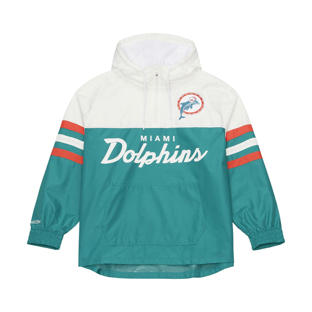 Dolphins 2026 Mitchell & Ness Men's Head Coach Lightweight Anorak Windbreaker Pro Football Hall of Fame