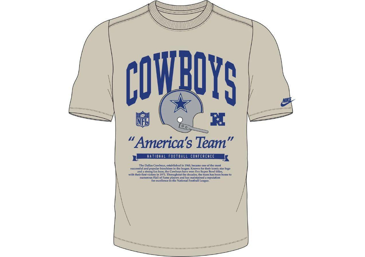 Cowboys 2026 Nike Men's Rewind 2-Hit Essential T-Shirt Pro Football Hall of Fame