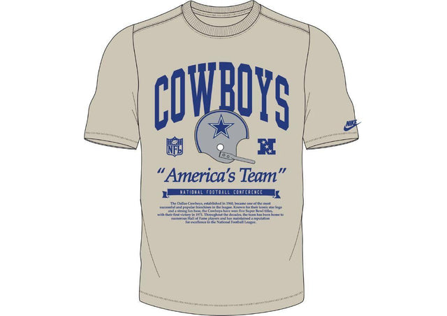 Cowboys 2026 Nike Men's Rewind 2-Hit Essential T-Shirt Pro Football Hall of Fame