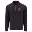 Hall of Fame Cutter & Buck Men's Black Coastline Recycled Double Peached 1/4 Zip Pullover