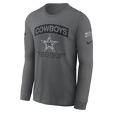 Cowboys 2026 Nike Men's Salute to Service Long Sleeve T-Shirt Pro Football Hall of Fame