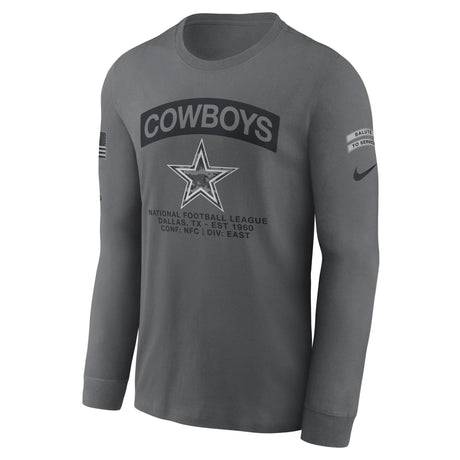 Cowboys 2026 Nike Men's Salute to Service Long Sleeve T-Shirt Pro Football Hall of Fame