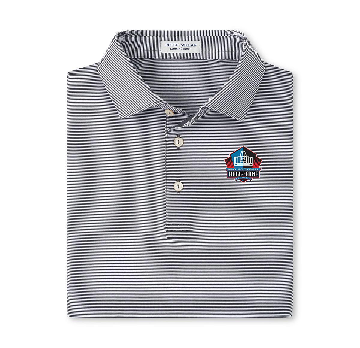 Hall of Fame Men's Peter Millar Gray Jubilee Performance Jersey Polo