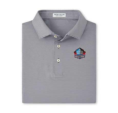 Hall of Fame Men's Peter Millar Gray Jubilee Performance Jersey Polo