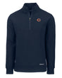 Bears Cutter and Buck Men's Navy Roam Eco Quarter Zip Pullover