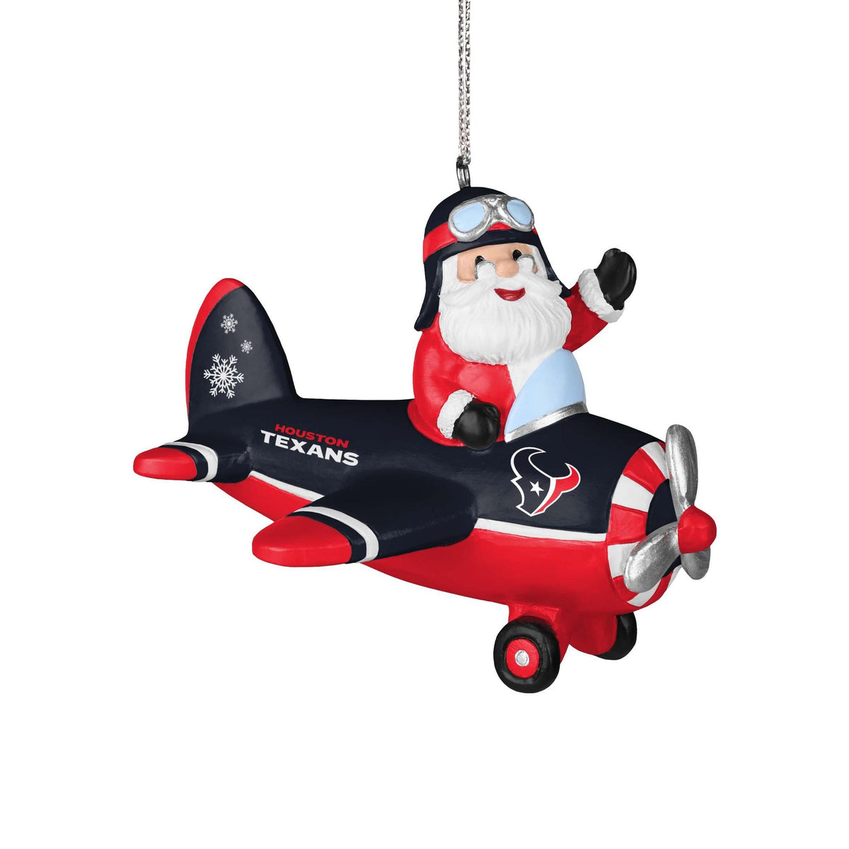 Texans Santa Airplane Ornament Pro Football Hall of Fame