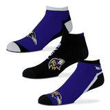 Ravens For Bare Feet Flash 3 Pack Socks