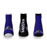 Ravens For Bare Feet Flash 3 Pack Socks