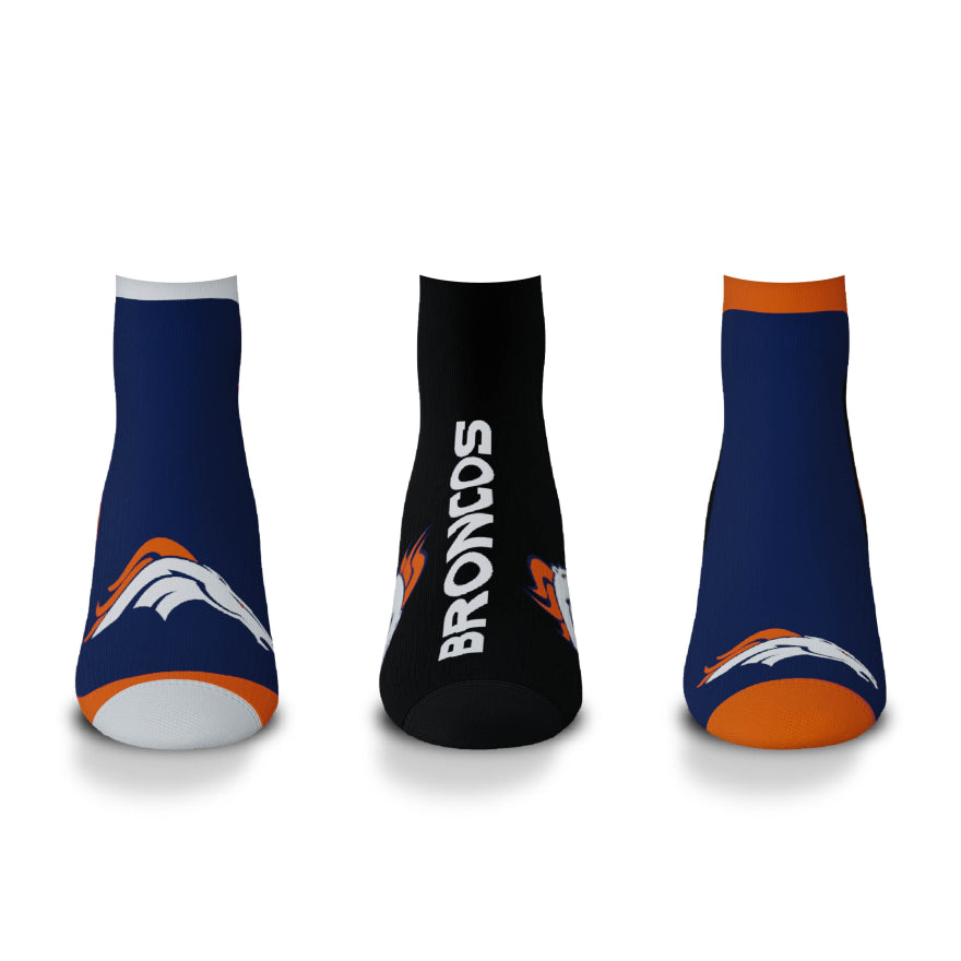 Broncos For Bare Feet Flash 3 Pack Socks