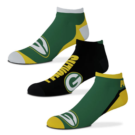 Packers For Bare Feet Flash 3 Pack Socks