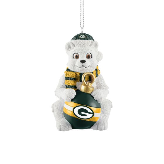 Packers Sitting Polar Bear Ornament