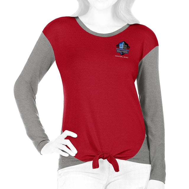 Hall of Fame Women's Antigua Scrimmage Long Sleeve T-Shirt - Red