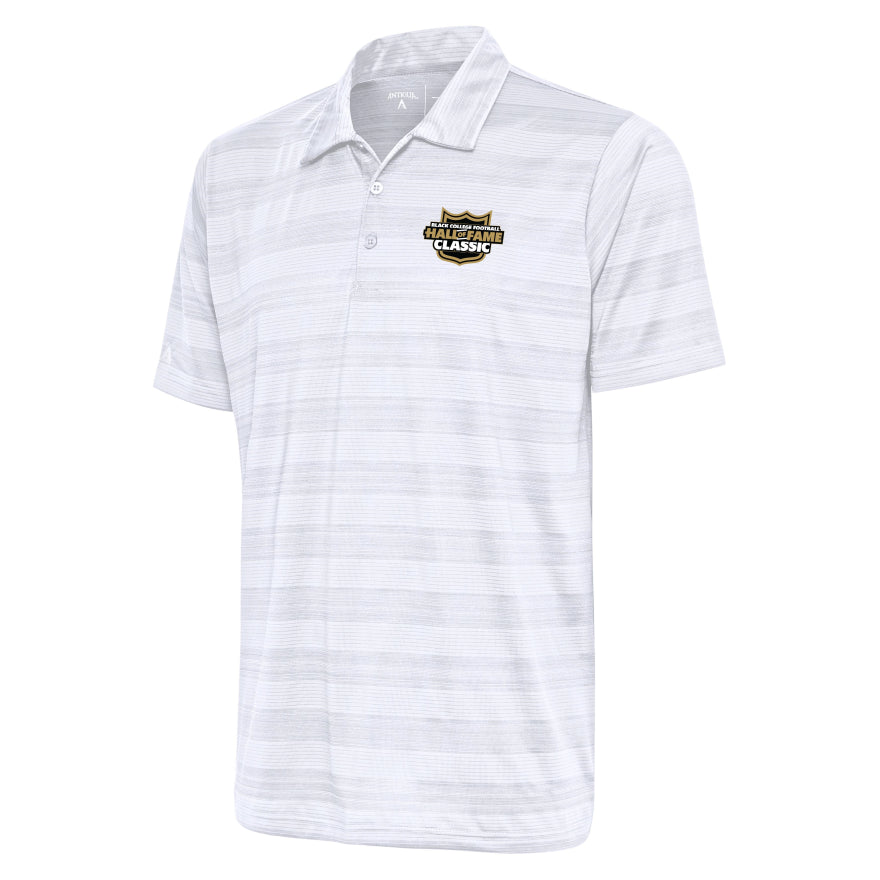 Black College Football Hall of Fame Classic Logo Compass Polo - White