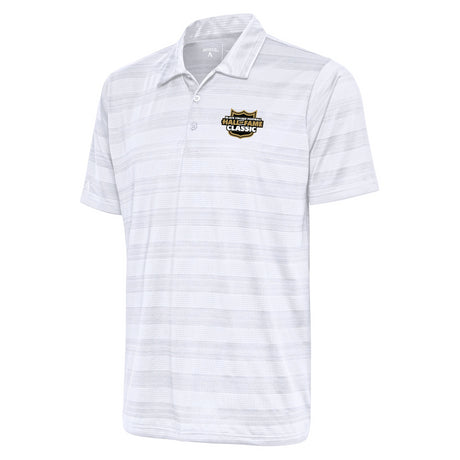 Black College Football Hall of Fame Classic Logo Compass Polo - White