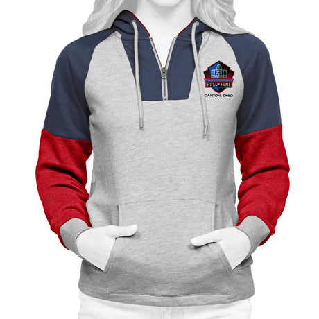 Hall of Fame Women's Jackpot 1/2 Zip Hoodie - Navy/Red