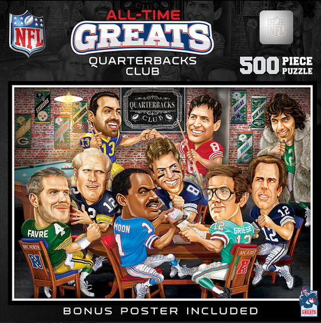 NFL All-Time Greats Quarterbacks Club 500pc Puzzle