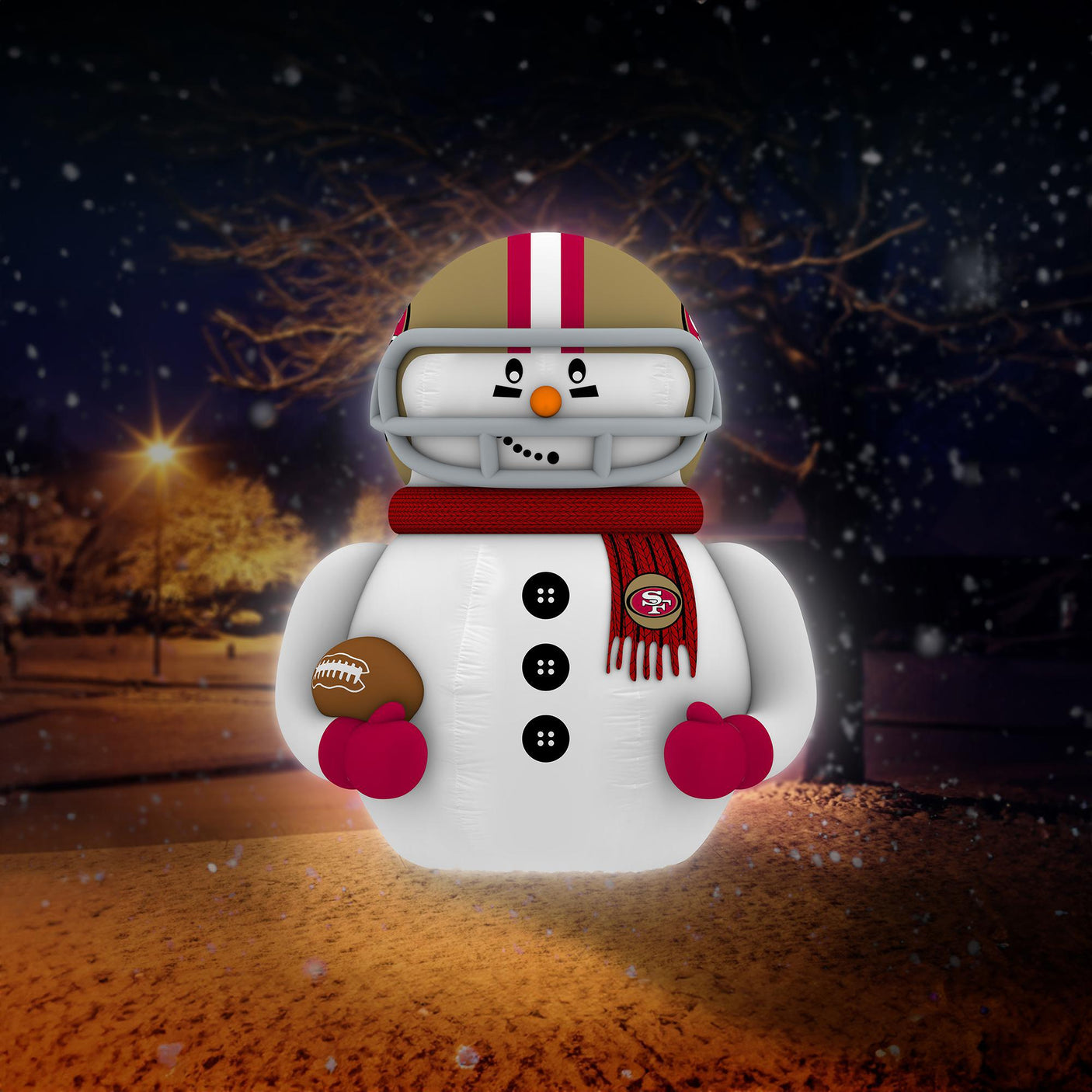 49ers Team Pride Inflatable Snowman Player