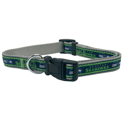 Seahawks Pets First Satin Dog Collar Pro Football Hall of Fame