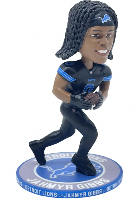 Lions Jahmyr Gibbs 5 Inch Repeat Name On Base Bobblehead Pro Football Hall of Fame