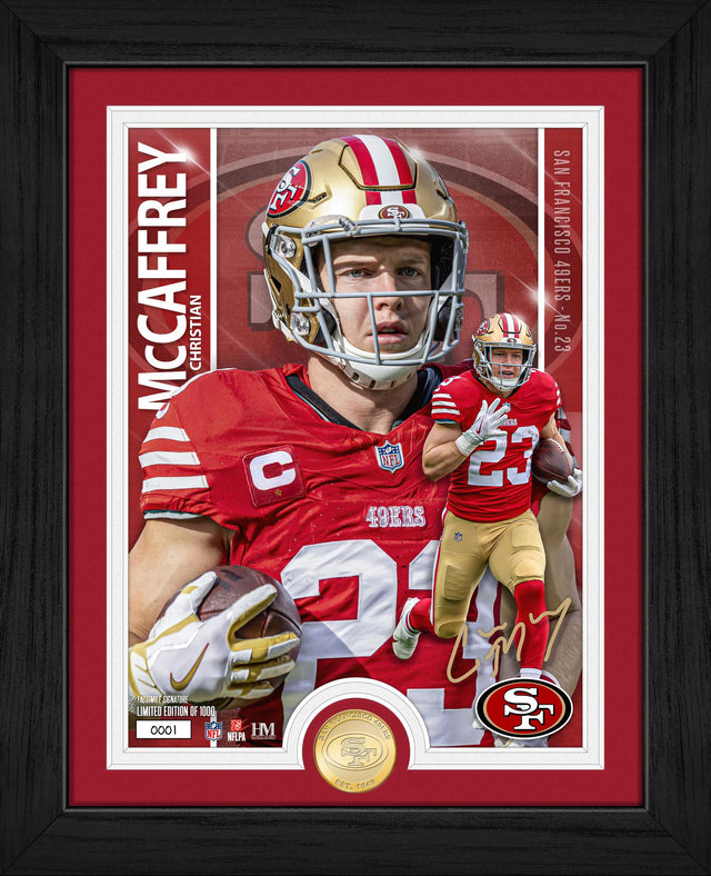 Christian McCaffrey Artist Proof Bronze Coin Photo Mint