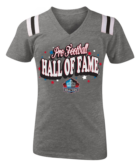 Hall of Fame Youth Girls Graphic Tee - Gray