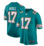 Dolphins Jaylen Waddle Men's Aqua Alternate Nike Game Jersey
