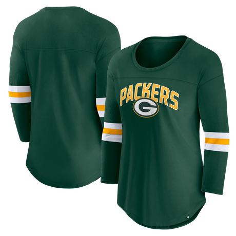 Packers Women's Fanatics First Team Arch 3/4 Sleeve T-Shirt