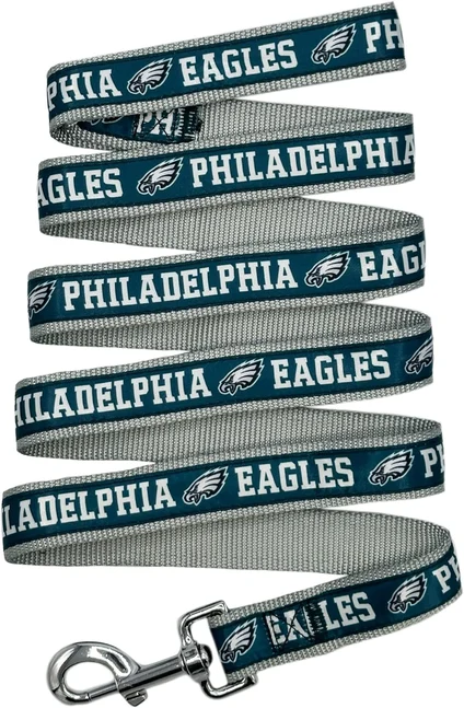 Eagles Pets First Satin Dog Leash Pro Football Hall of Fame