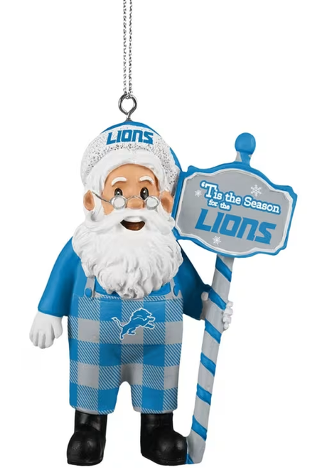 Lions Santa Overalls Ornament