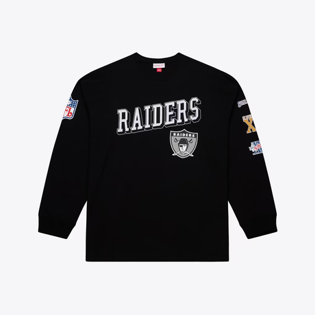Raiders 2026 Mitchell & Ness Vintage Logo Training Camp Long Sleeve T-Shirt Pro Football Hall of Fame