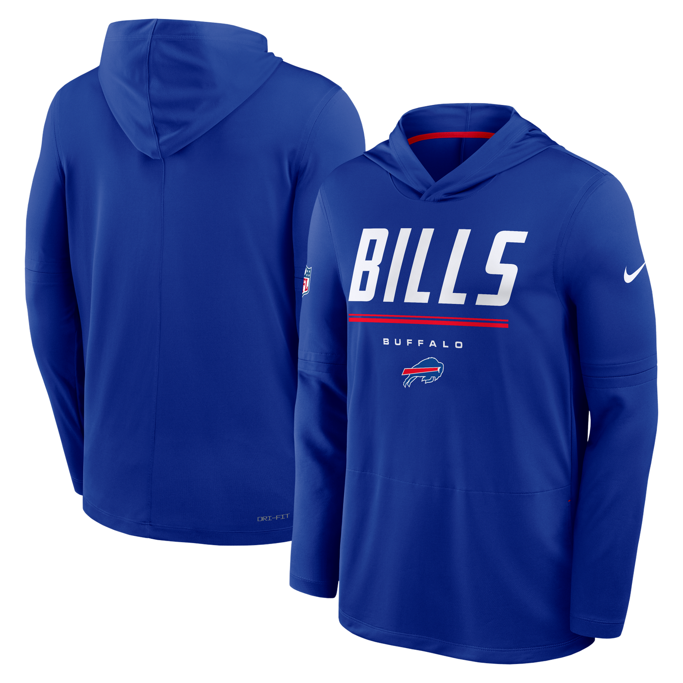 Bills 2026 Nike Men's Dri-Fit Lightweight Long Sleeve Hoodie Top