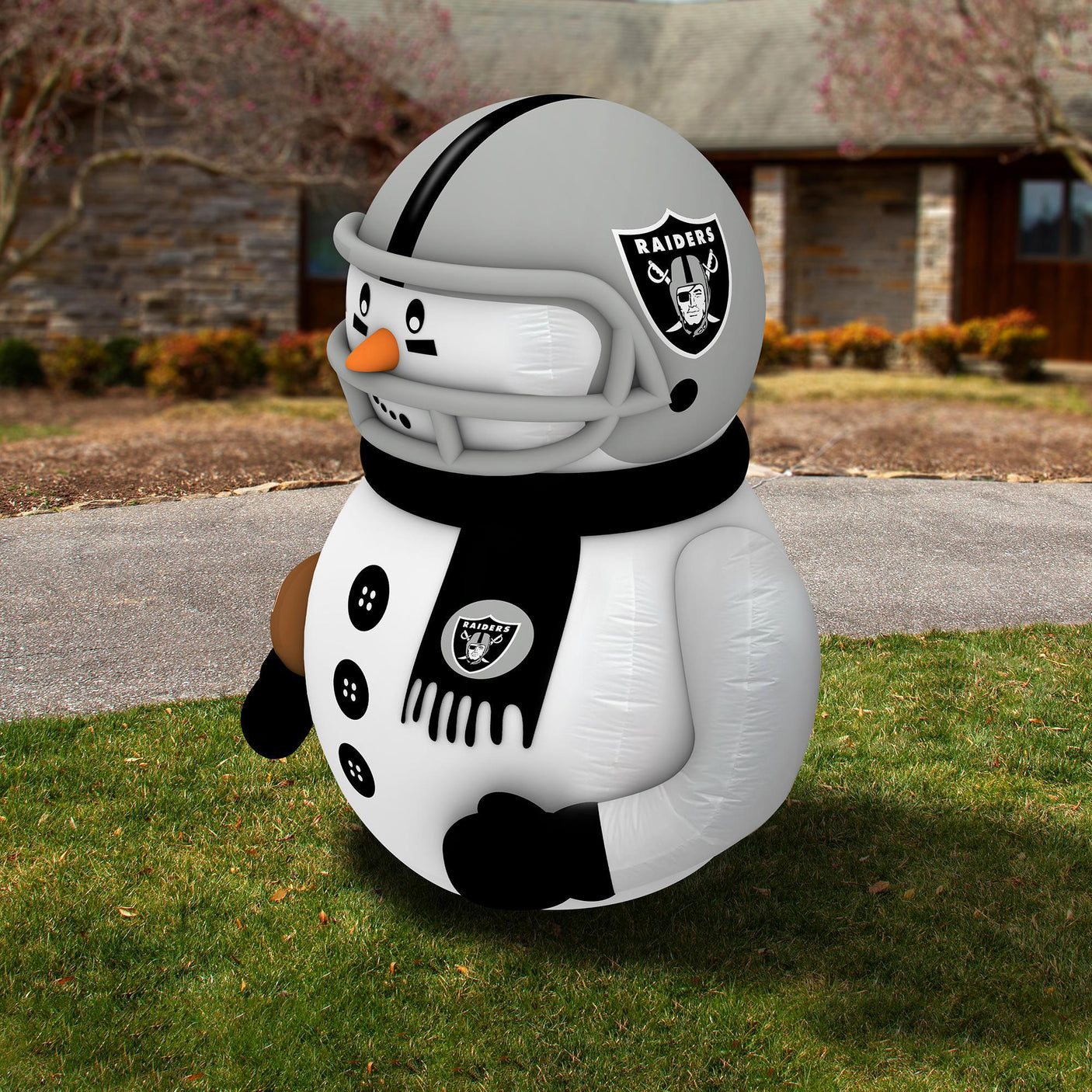 Raiders Team Pride Inflatable Snowman Player