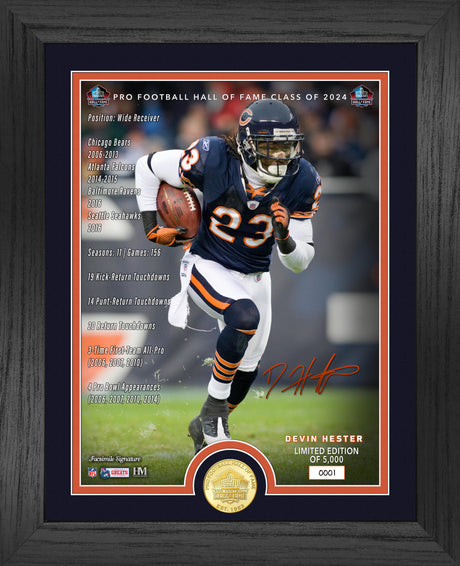 Devin Hester Hall of Fame Class of 2024 Bronze Coin Photo Mint