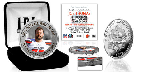 Browns Joe Thomas Class of 2023 Hall of Fame Silver Coin