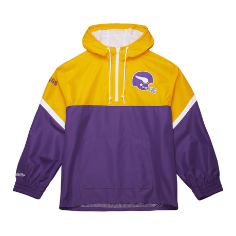 Vikings 2025 Mitchell & Ness Men's NFL Tie Breaker Anorak Vintage Logo Lightweight Windbreaker