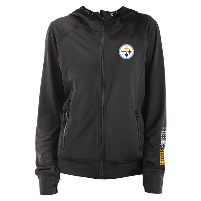 Steelers New Era Women's Full Zip Jersey Hood