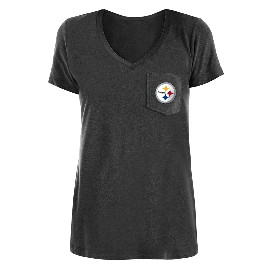 Steelers New Era Women's Pocket T-shirt