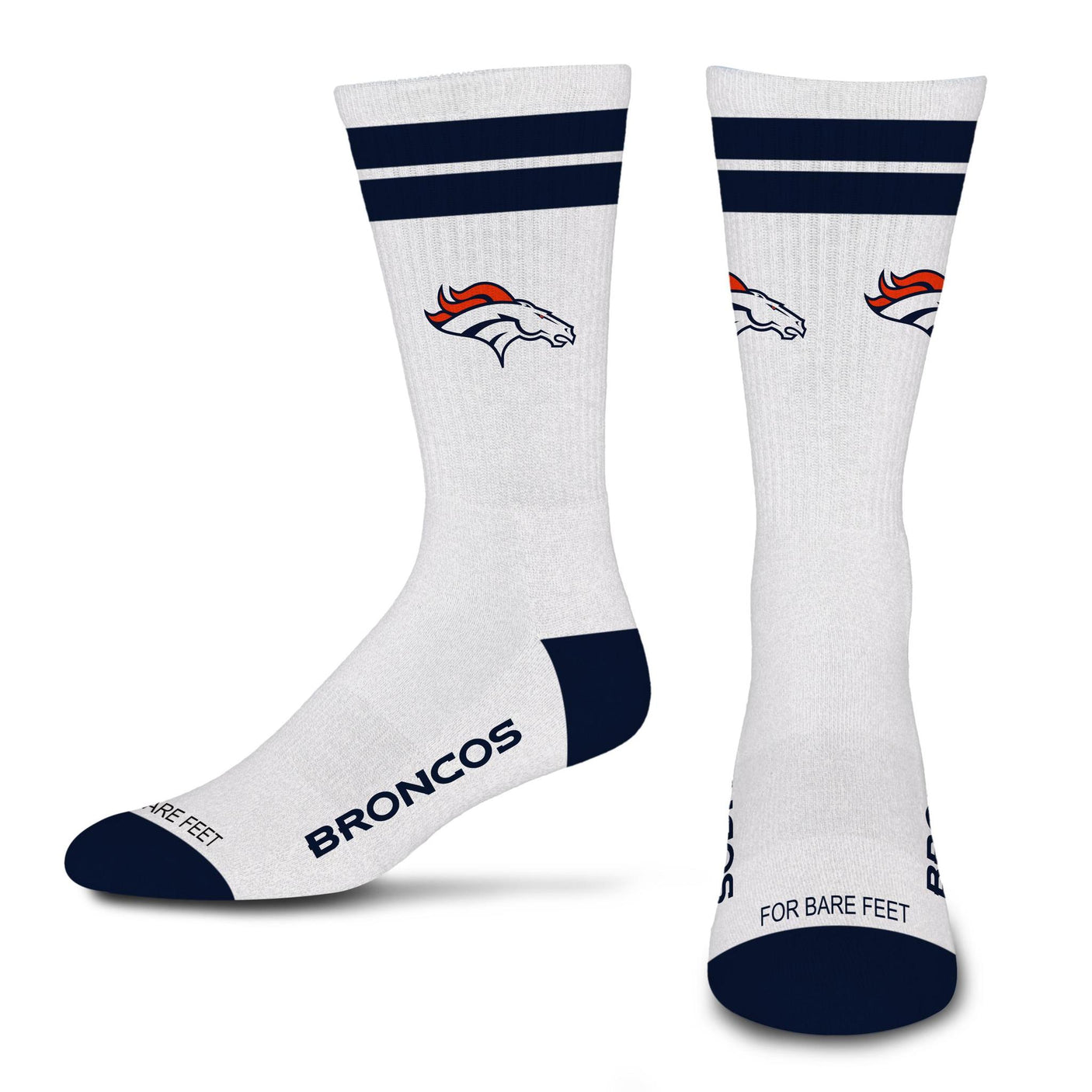 Broncos 2026 White Stripe Sock