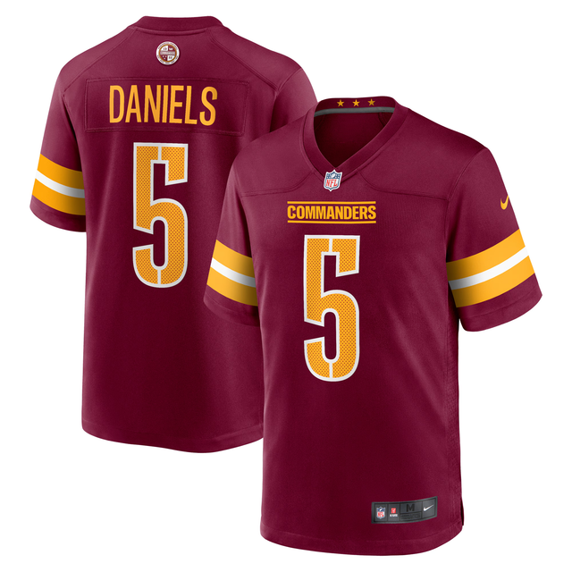 Commanders Jayden Daniels Nike Men's Red Game Jersey
