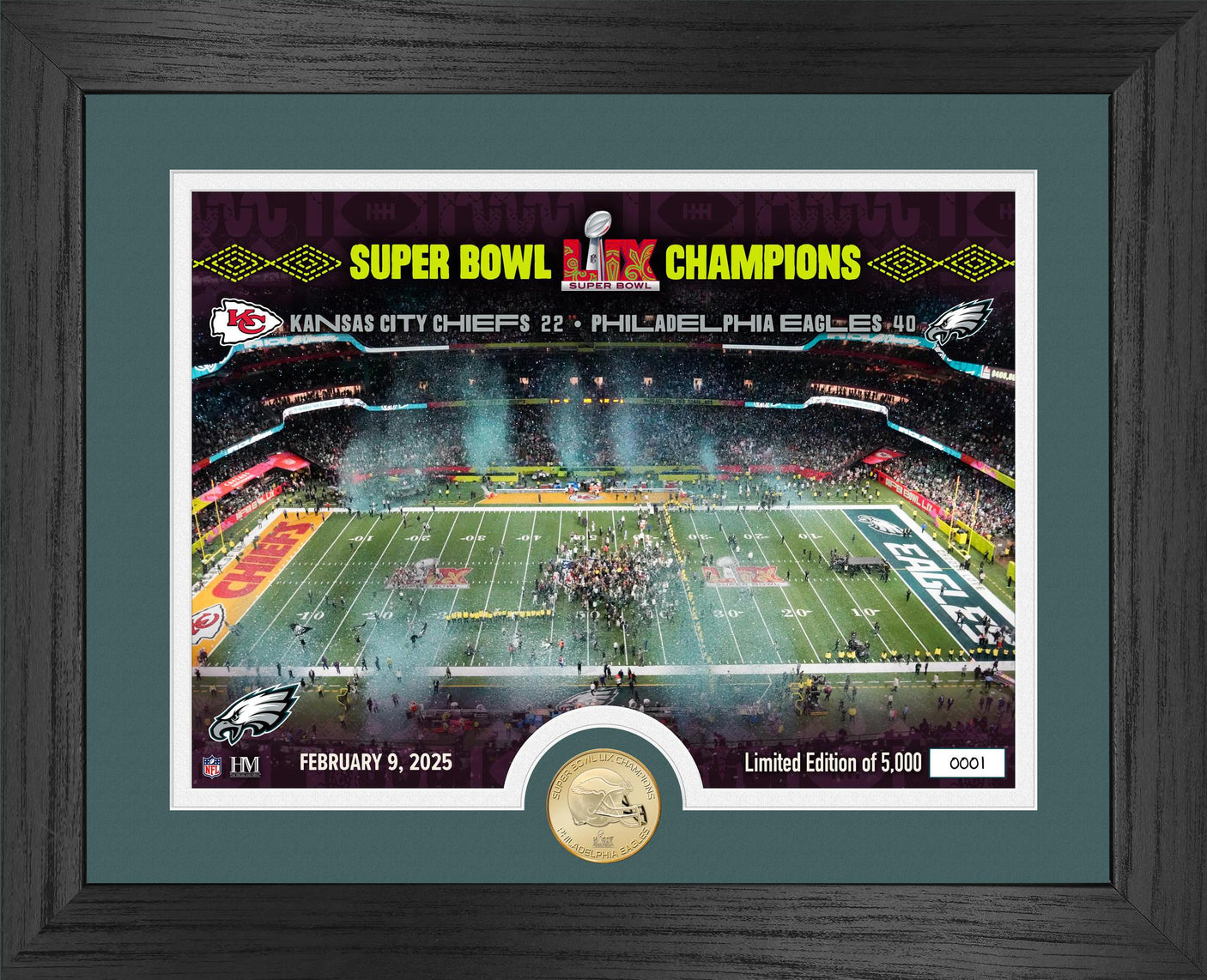 Eagles Super Bowl LIX Champions Celebration Bronze Coin Photo Mint