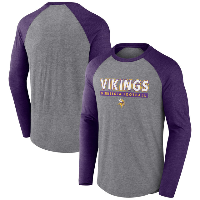 Vikings Men's Fanatics Triblend Long Sleeve T-Shirt