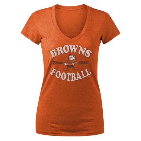 Browns 5th & Ocean Women's Elf Arch V-Neck T-Shirt