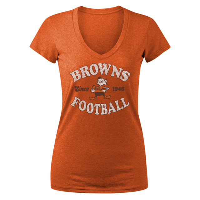 Browns 5th & Ocean Women's Elf Arch V-Neck Tee