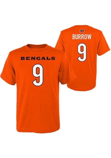 Bengals Joe Burrow Youth Mainliner Name & Number Tee