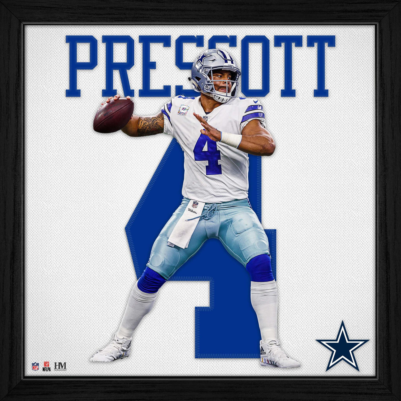 Cowboys Dak Prescott Impact Jersey Frame