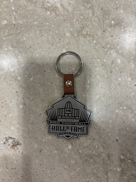 Hof leather and metal keychain