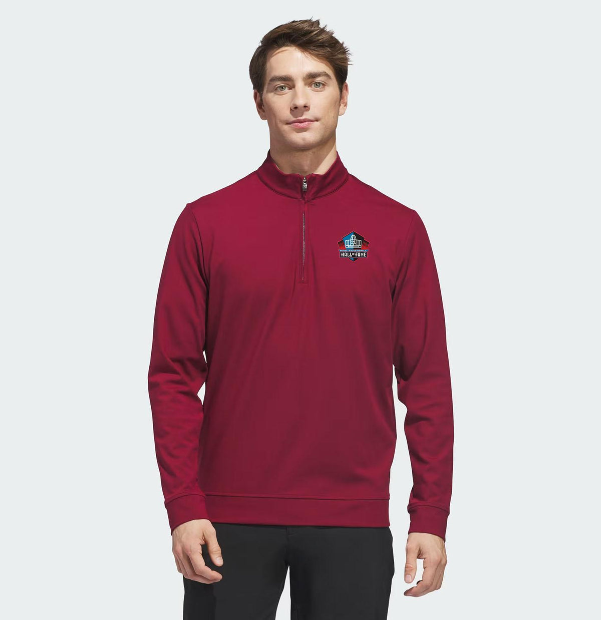 Hall of Fame 2026 Adidas Men's Collegiate Burgundy Ultimate365 Classic 1/4 Zip Pro Football Hall of Fame