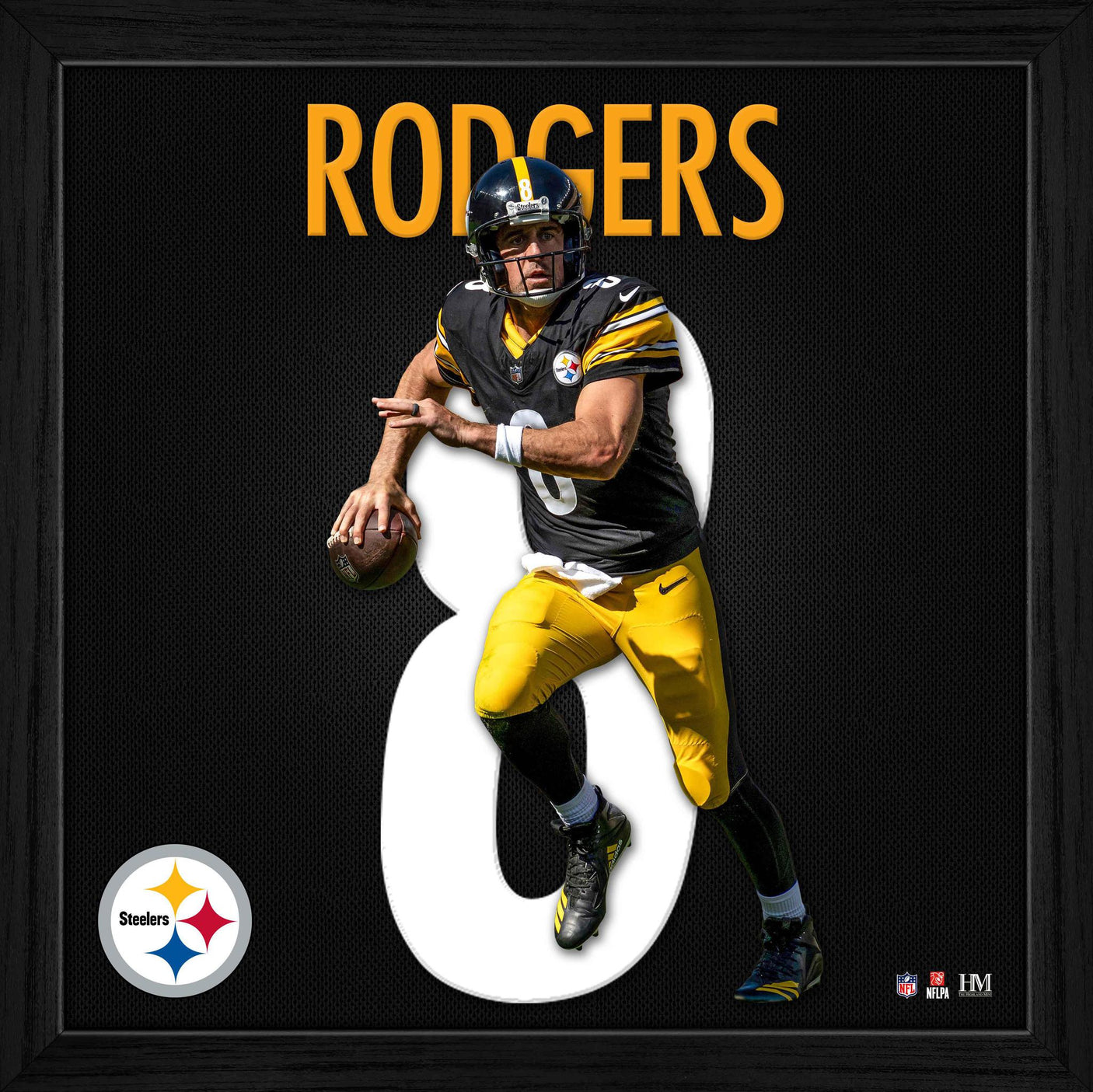 Steelers Aaron Rodgers Impact Jersey Frame