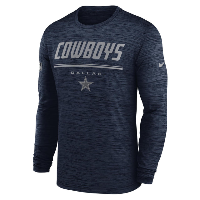 Cowboys 2026 Nike Men's Team Issue Velocity Long Sleeve T-Shirt